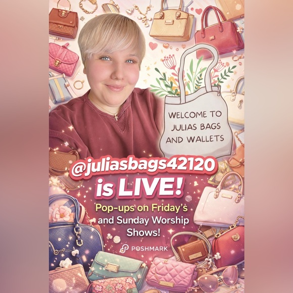 My LIVE FLYER 💞 @juliasbags42120 is LIVE!! Please put a like on this. Share it! - Picture 6 of 17
